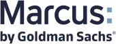 Image shows 'Marcus: by Goldman Sachs' (the Marcus logo) in dark blue text.